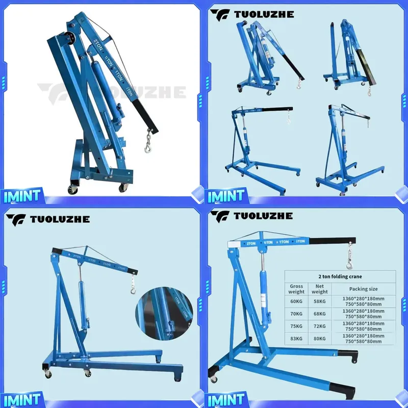 Hydraulic Floor Jack - 2-tonowy składany niebieski podnośnik hydrauliczny do